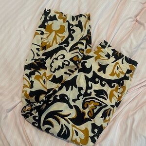 Sanctuary Black and Tan Floral Pants